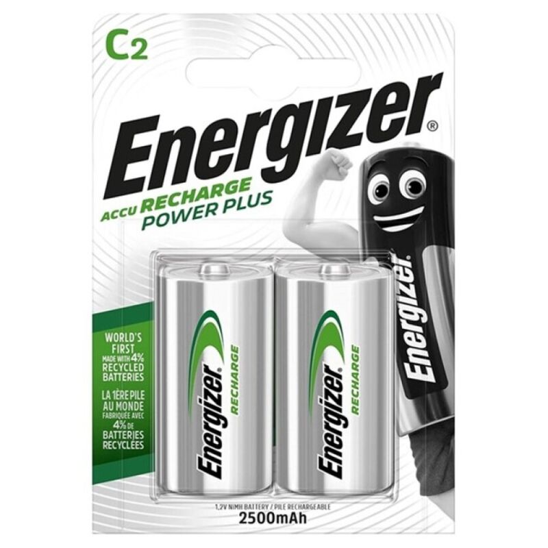 ENERGIZER - BATERÍA RECARGABLE POWER PLUS HR14 C 2500mAh 2 UNIDADES?