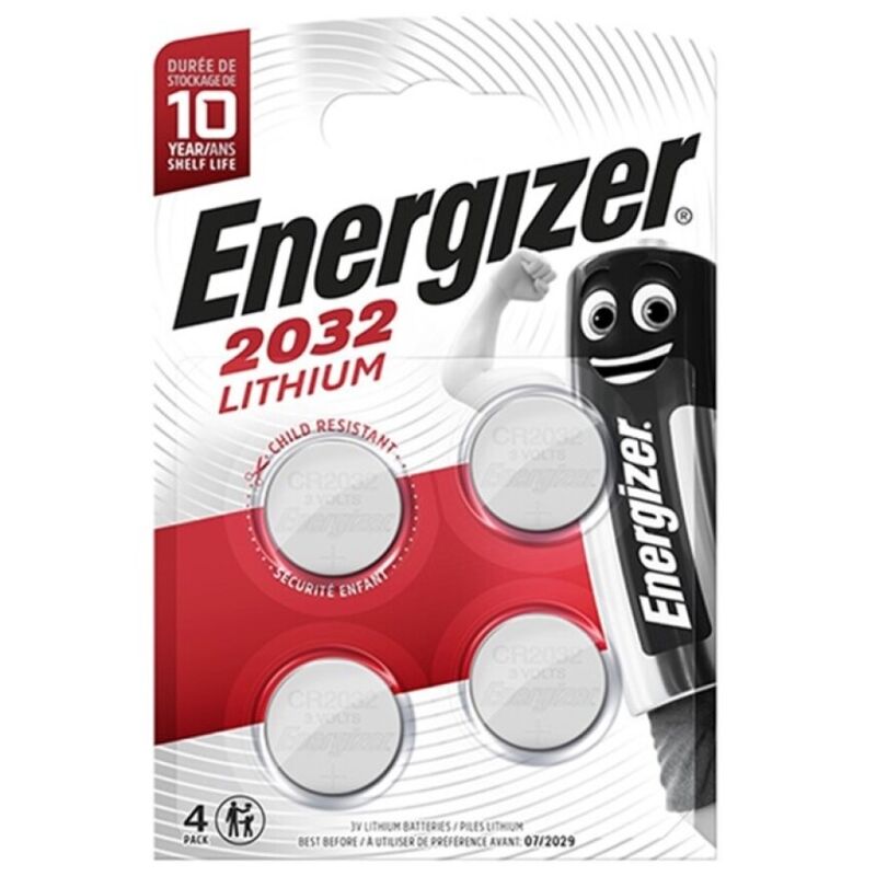 ENERGIZER - LITHIUM BUTTON BATTERY CR2032 3V 4 UNIT?