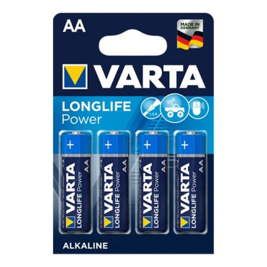 VARTA - LONGLIFE POWER AA LR6 ALKALINE BATTERY 4 UNIT