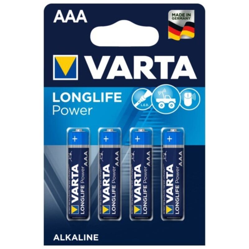 VARTA - LONGLIFE POWER AAA LR03 ALKALINE BATTERY 4 UNIT