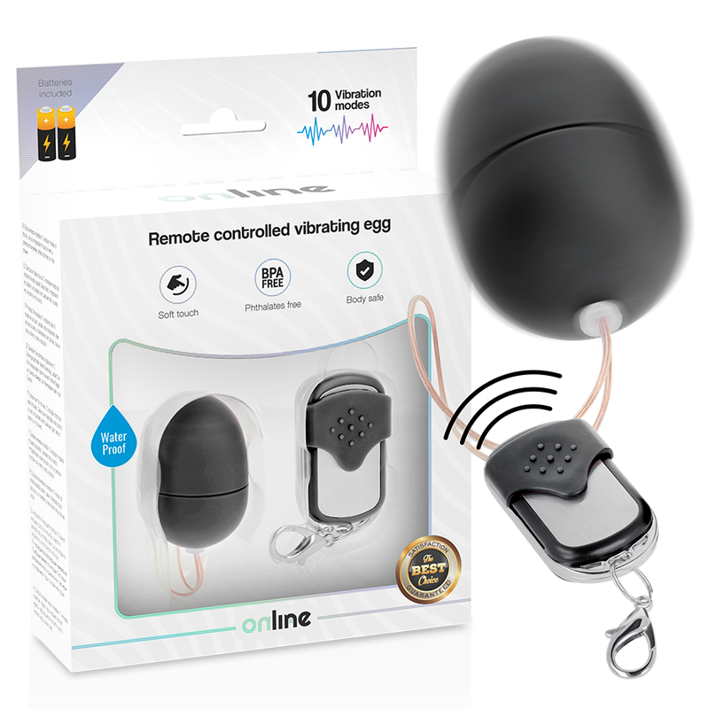 ONLINE - VIBRATING EGG REMOTE CONTROL S BLACK