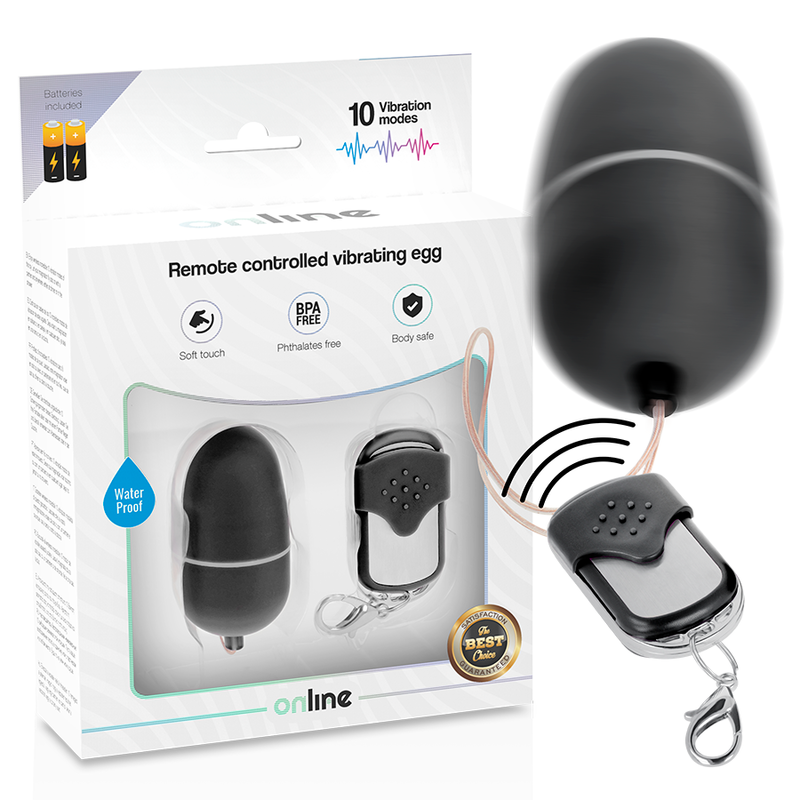 ONLINE - VIBRATING EGG REMOTE CONTROL M BLACK