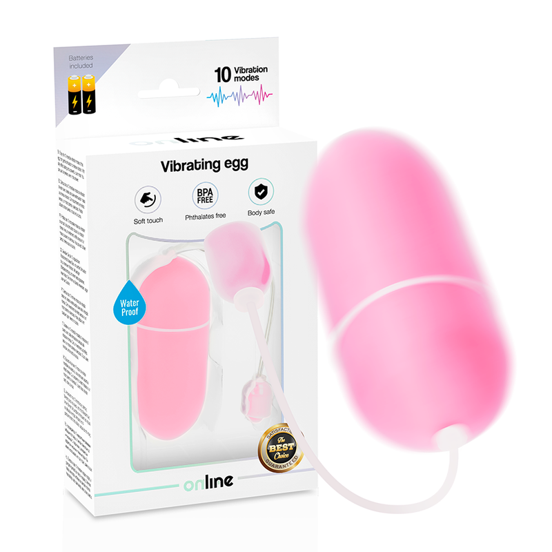 ONLINE - WATERPROOF PINK VIBRATING EGG