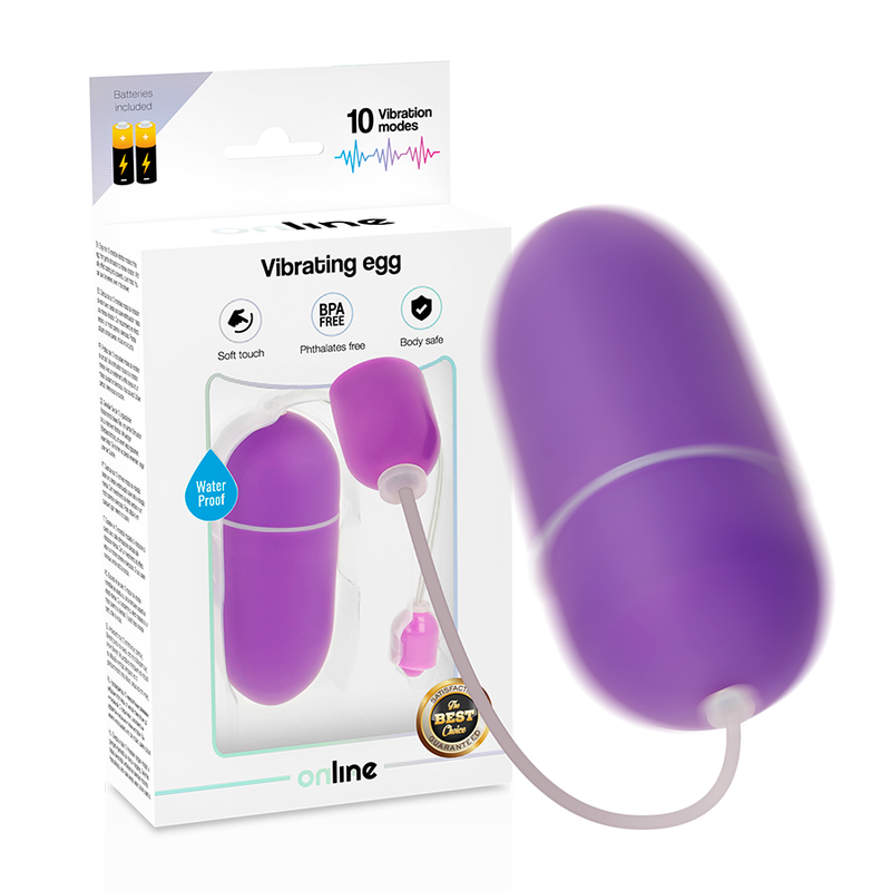 ONLINE - WATERPROOF VIBRATING EGG LILAC