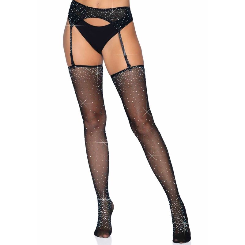 LEG AVENUE - GARTER BELT AND STOCKINGS SET ONE SIZE