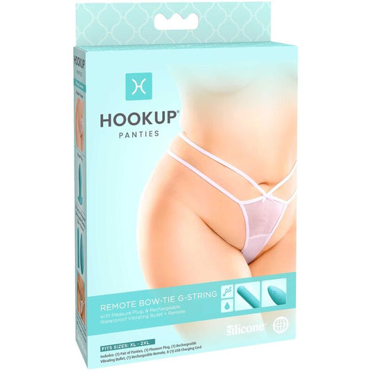 HOOK UP PANTIES - REMOTE BOW-TIE G-STRING SIZE XL/XXL