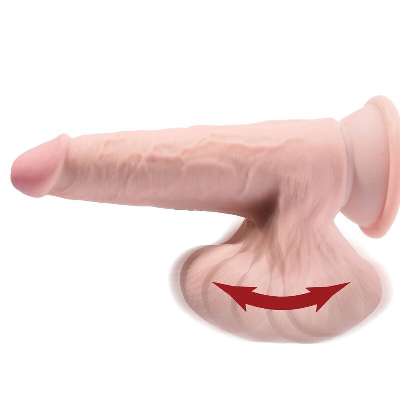 KING COCK - 3D PLUS DILDO BALLS 24.5 CM LIGHT SKIN