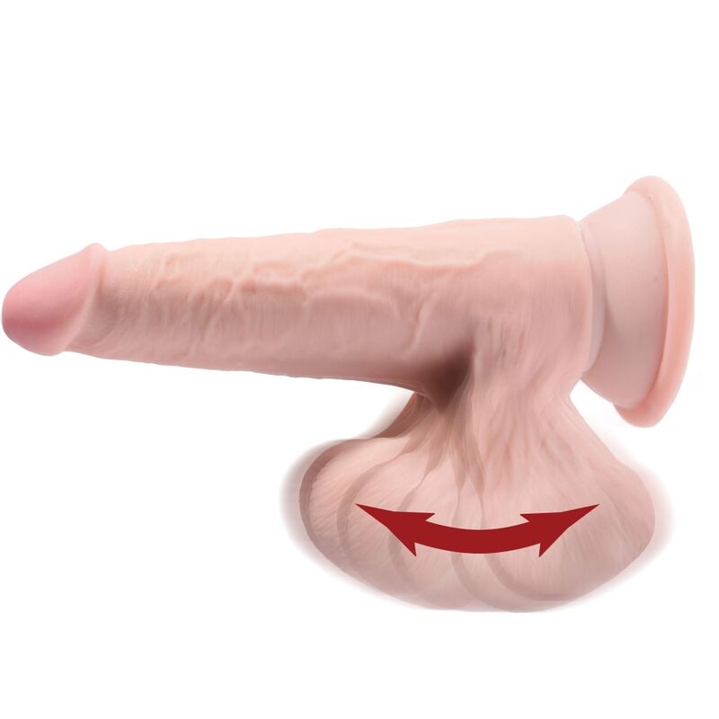 KING COCK - 3D PLUS DILDO BALLS 15.2 CM LIGHT SKIN