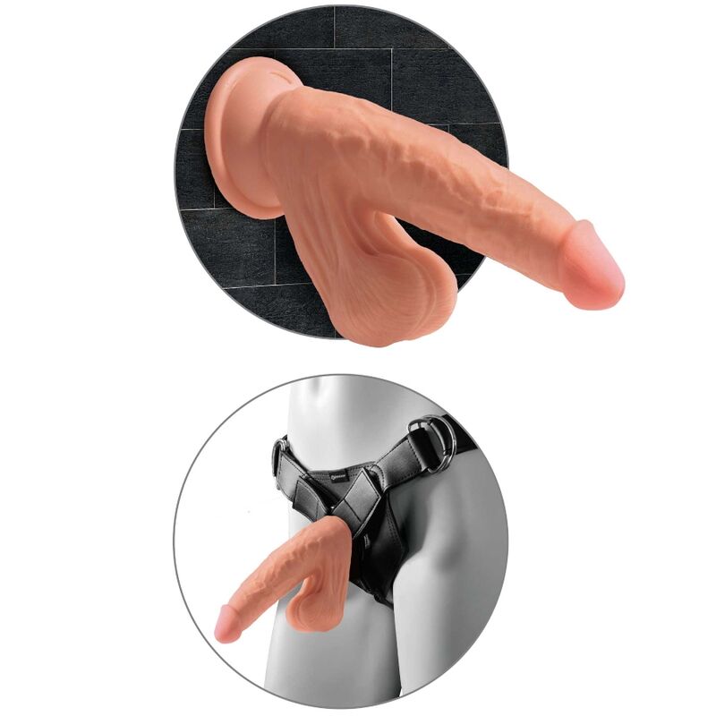 KING COCK - 3D PLUS DILDO BALLS 15.2 CM