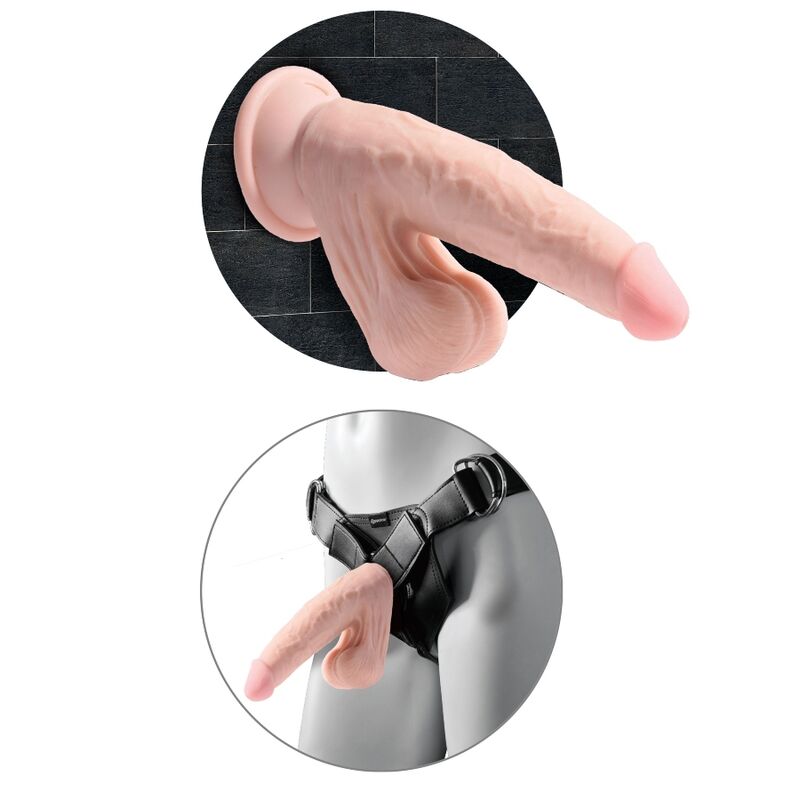 KING COCK - PLUS BOLAS DILDO 3D 20,3 CM