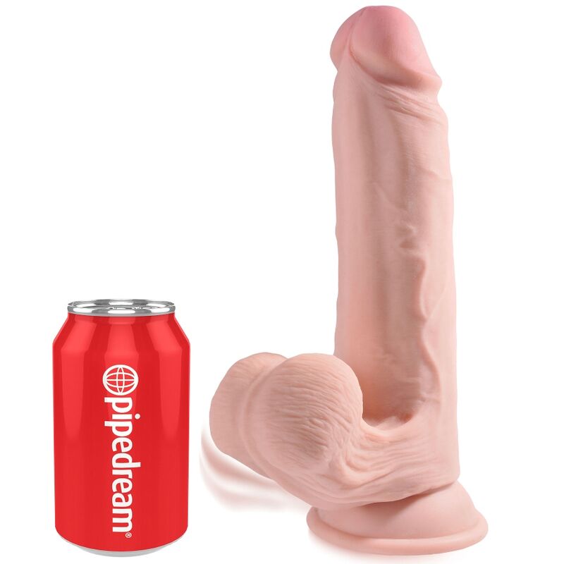 KING COCK - PLUS BOLAS DILDO 3D 20,3 CM