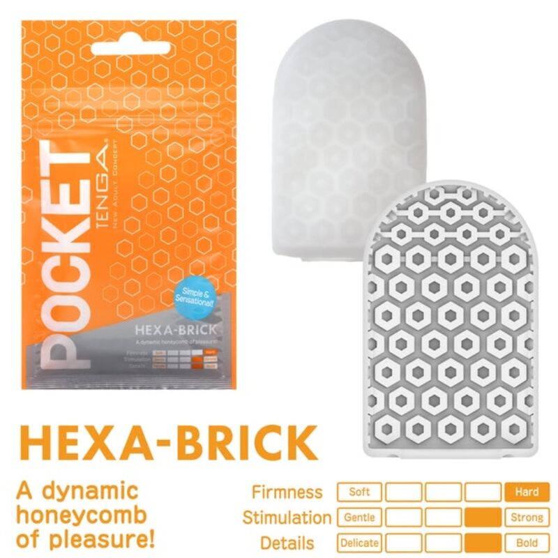 TENGA - POCHE MASTURBATEUR HEXA BRIQUE