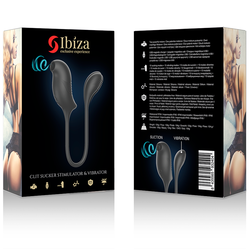 IBIZA - ESTIMULADOR CON SUCCIÓN Y VIBRACIÓN MÁGICA DEL CLITORIS