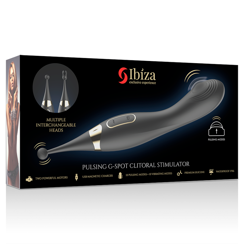 IBIZA - INTERCHANGEABLE CLITORAL STIMULATOR AND G-SPOT VIBRATOR