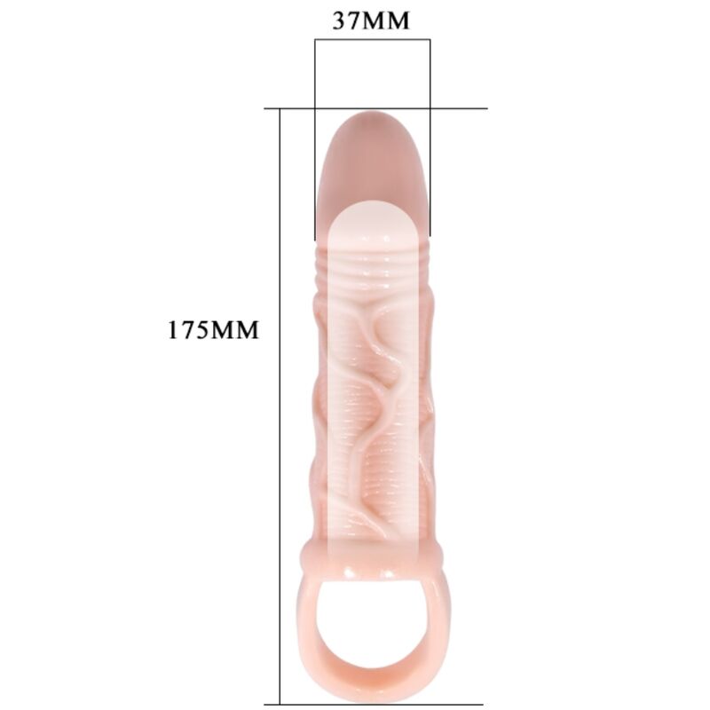 BAILE - FUNDA DE EXTENSIÓN DE PENE CON CORREA DE TESTICULO 13,5 CM