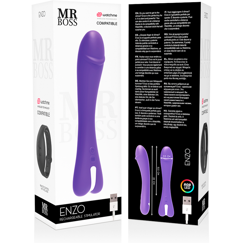 MR BOSS - ENZO VIBRATOR WATCHME WIRELESS TECHNOLOGY COMPATIBLE