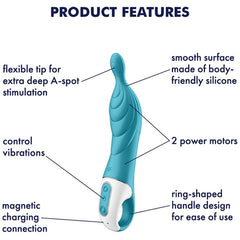 SATISFYER - AMAZING 2 VIBRADOR ASPOT TURQUESA