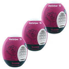 SATISFYER - 3 HUEVOS MASTURBADORES DE BURBUJAS