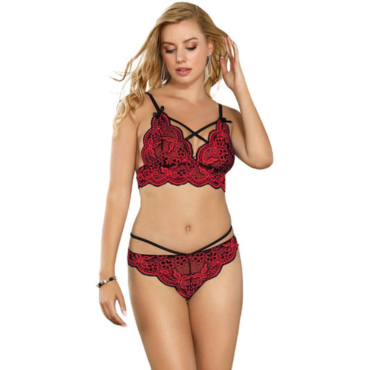 SUBBLIME - SET TWO PIECE SET TOP AND LACE PANTIES S/M