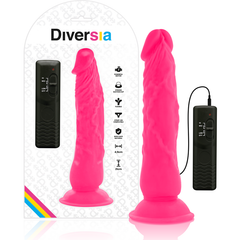 DIVERSIA - PINK FLEXIBLE VIBRANT DILDO 21 CM -O- 4.9 CM