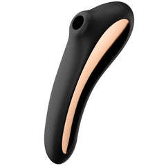 SATISFYER - VIBRADOR DE PULSO DE AIRE DUAL KISS NEGRO