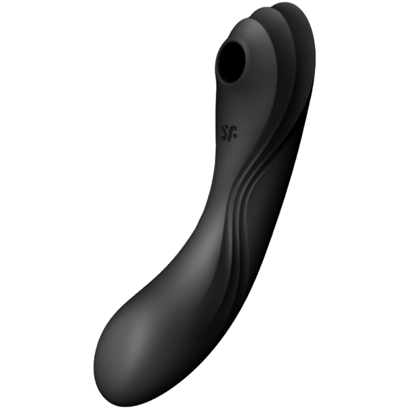 SATISFYER - ESTIMULADOR Y VIBRADOR CURVY TRINITY 4 NEGRO