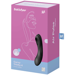 SATISFYER - ESTIMULADOR Y VIBRADOR CURVY TRINITY 4 NEGRO