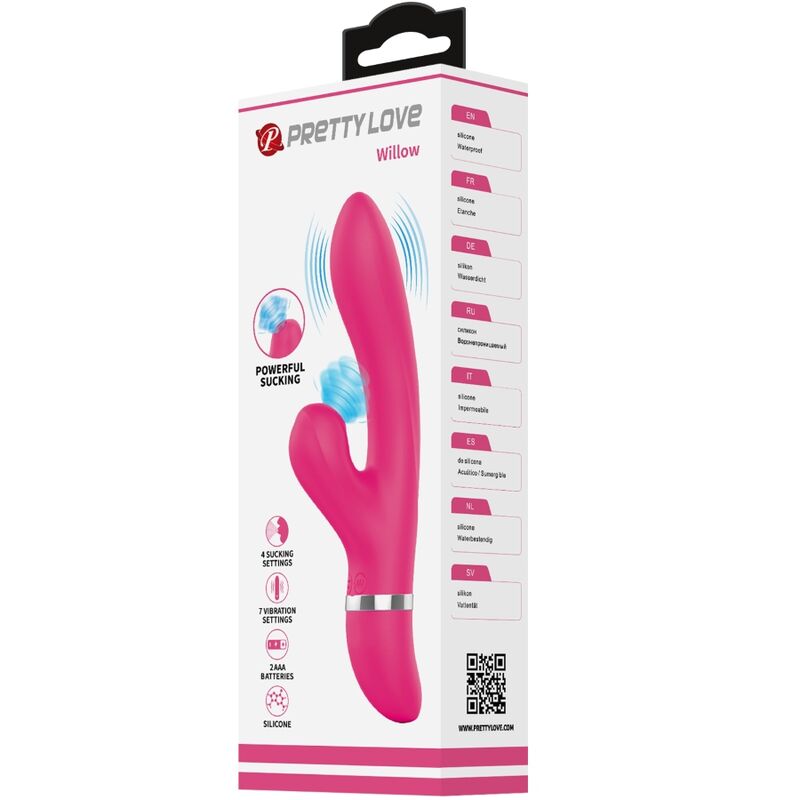 PRETTY LOVE - WILLOW RABBIT VIBRATOR AND SUCTION CUP