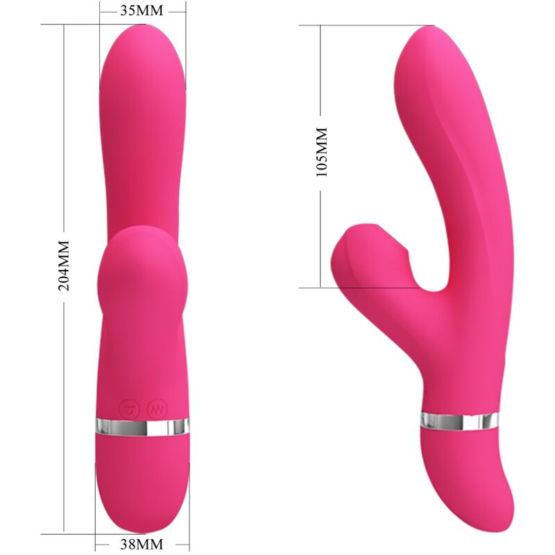 PRETTY LOVE - WILLOW RABBIT VIBRATOR AND SUCTION CUP