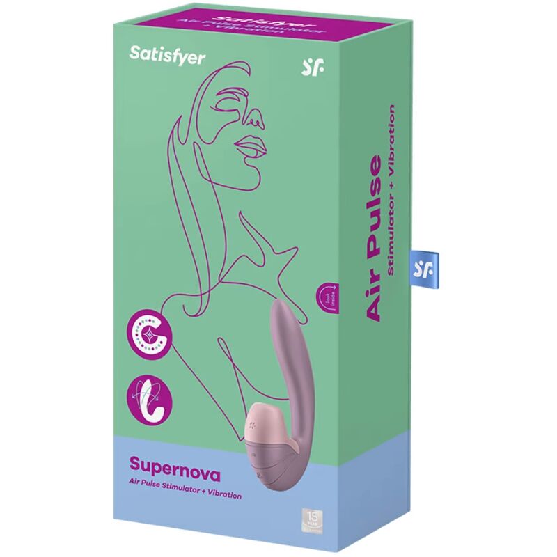 SATISFYER - SUPERNOVA AIR PULSE STIMULATEUR ET VIBRATION BLANC