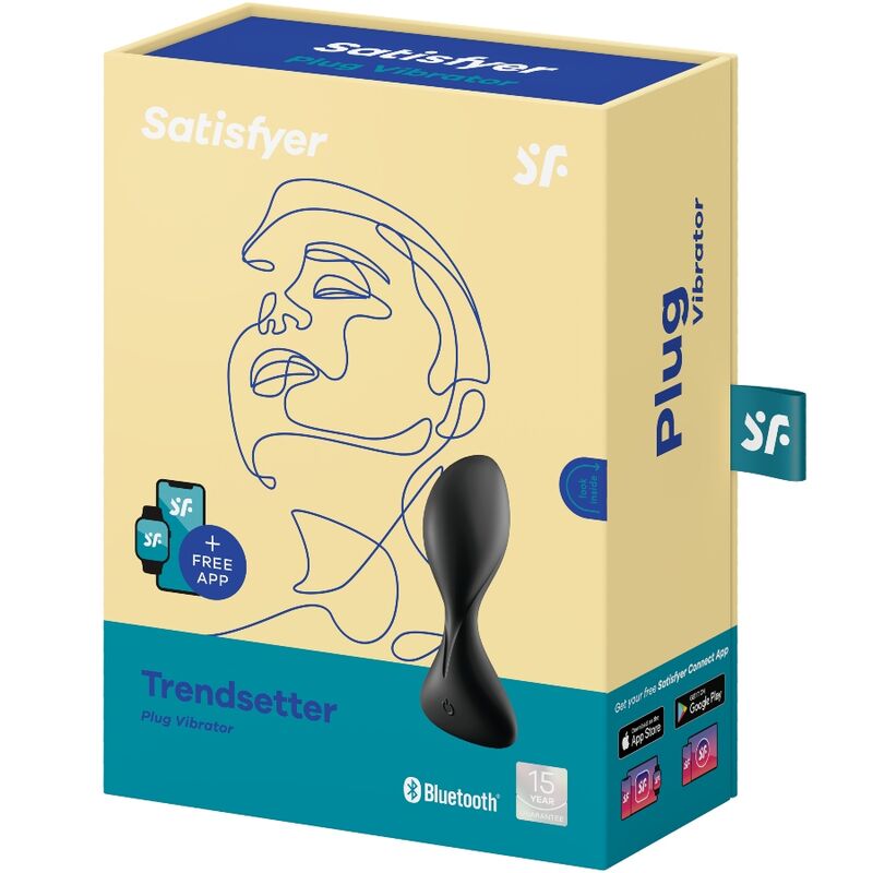 SATISFYER - APLICACIÓN PLUG VIBRANTE TRENDSETTER NEGRO