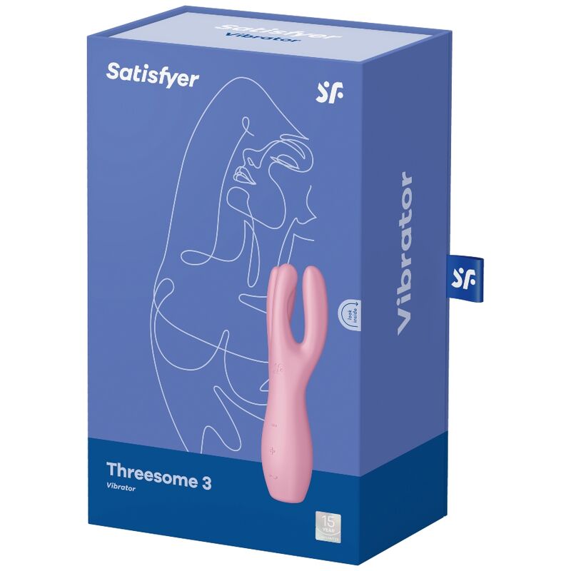 SATISFYER - VIBRATEUR THREESOME 3 ROSE