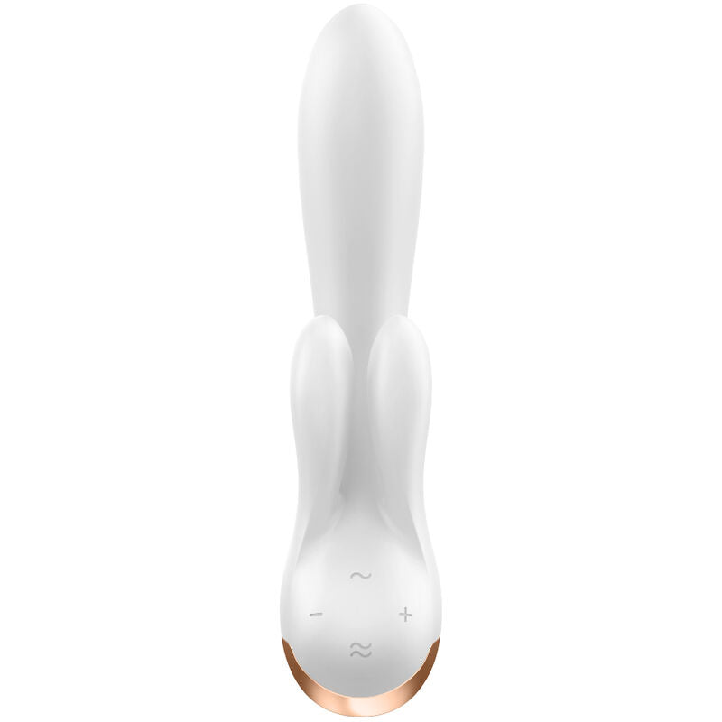 SATISFYER - APLICACIÓN VIBRADOR DOBLE FLEX BLANCO