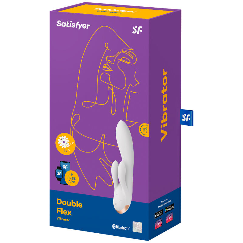 SATISFYER - APLICACIÓN VIBRADOR DOBLE FLEX BLANCO