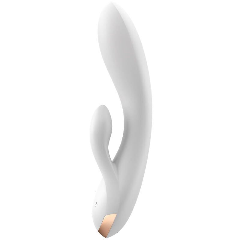 SATISFYER - APLICACIÓN VIBRADOR DOBLE FLEX BLANCO