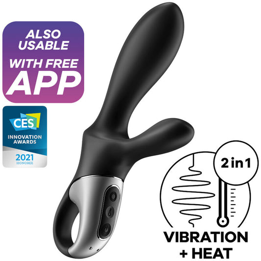 SATISFYER - APPLICATION HEAT CLIMAX+ VIBRATEUR ANAL NOIR