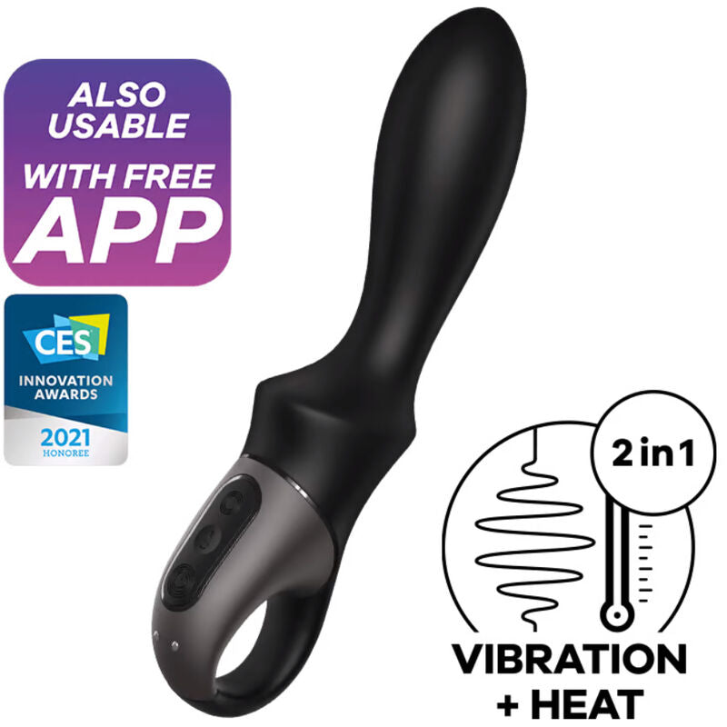 SATISFYER - APLICACIÓN VIBRADOR ANAL HEAT CLIMAX NEGRO