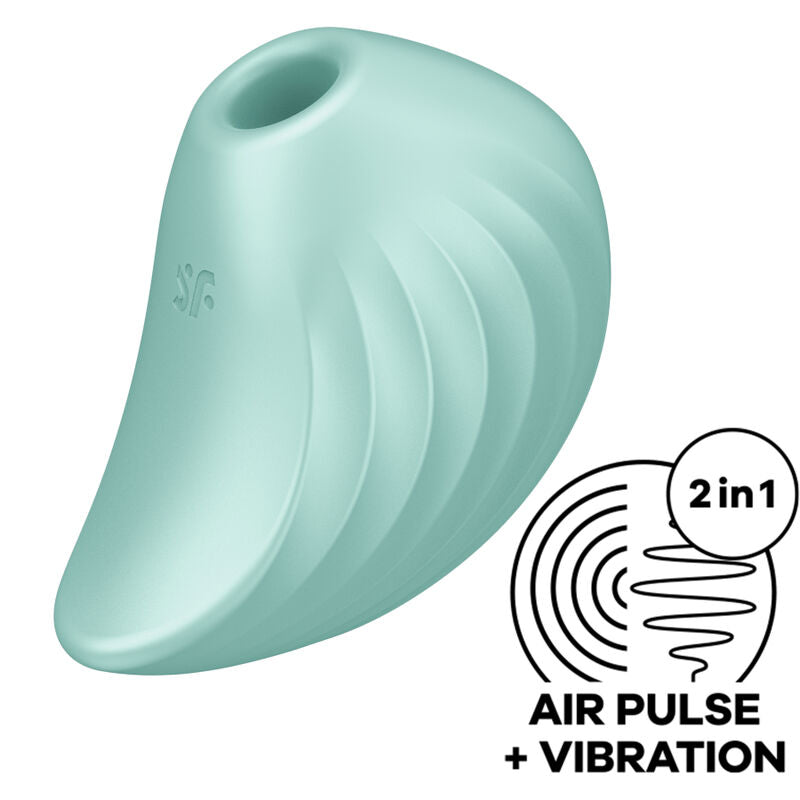 SATISFYER - PEARL DIVER GREEN STIMULATOR AND VIBRATOR