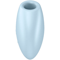 SATISFYER - ESTIMULADOR DE PULSO DE AIRE Y VIBRADOR CUTIE HEART AZUL