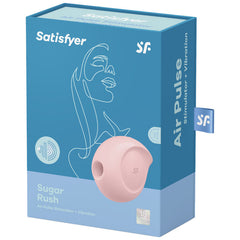 SATISFYER - ESTIMULADOR Y VIBRADOR DE PULSO DE AIRE SUGAR RUSH ROSA