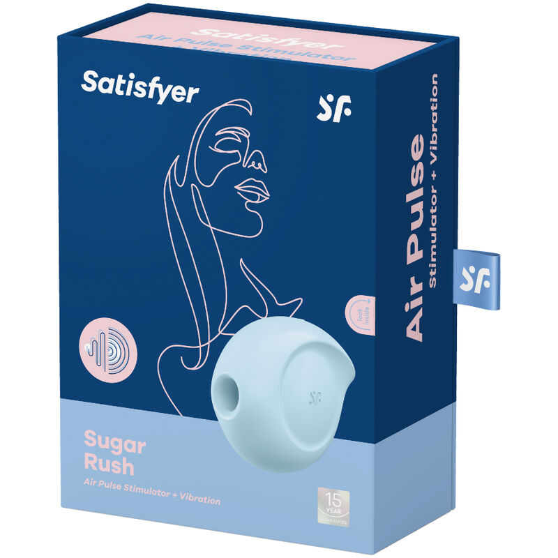 SATISFYER - ESTIMULADOR Y VIBRADOR DE PULSO DE AIRE SUGAR RUSH ROSA