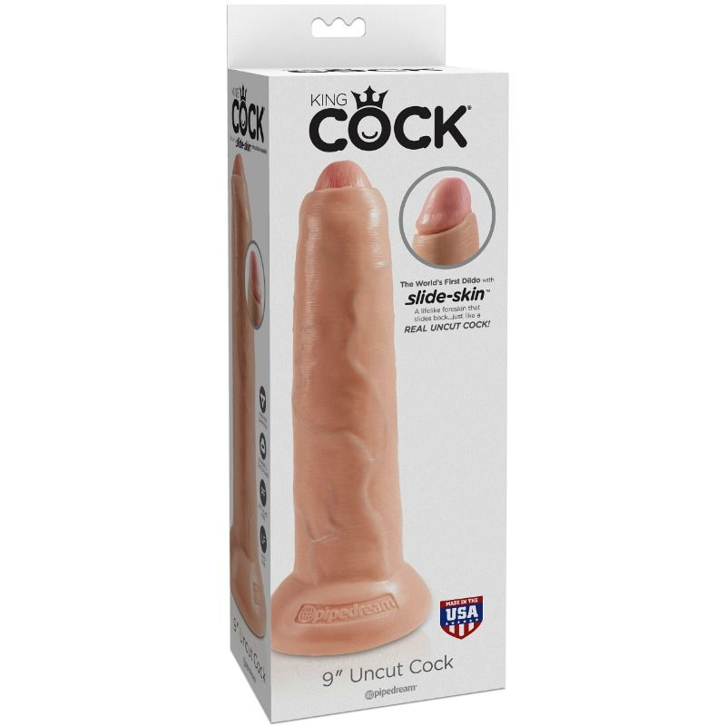 KING COCK - REALISTIC UNCUT FLESH DILDO 23 CM