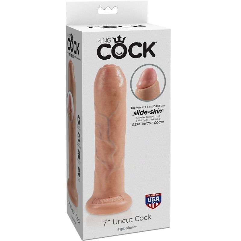 KING COCK - REALISTIC UNCUT FLESH DILDO 21 CM