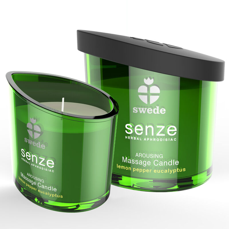 SWEDE - SENZE EXCITING MASSAGE CANDLE - LEMON, PEPPER, EUCALYPTUS