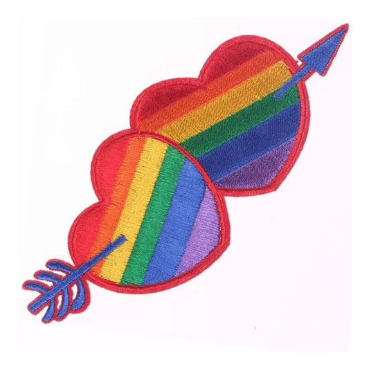 PRIDE - PATCH COEUR DRAPEAU LGBT