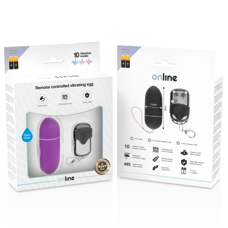 ONLINE - VIBRATING EGG REMOTE CONTROL L LILAC