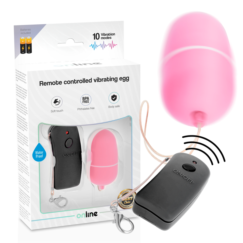 ONLINE - VIBRATING EGG WITH REMOTE CONTROL PINK