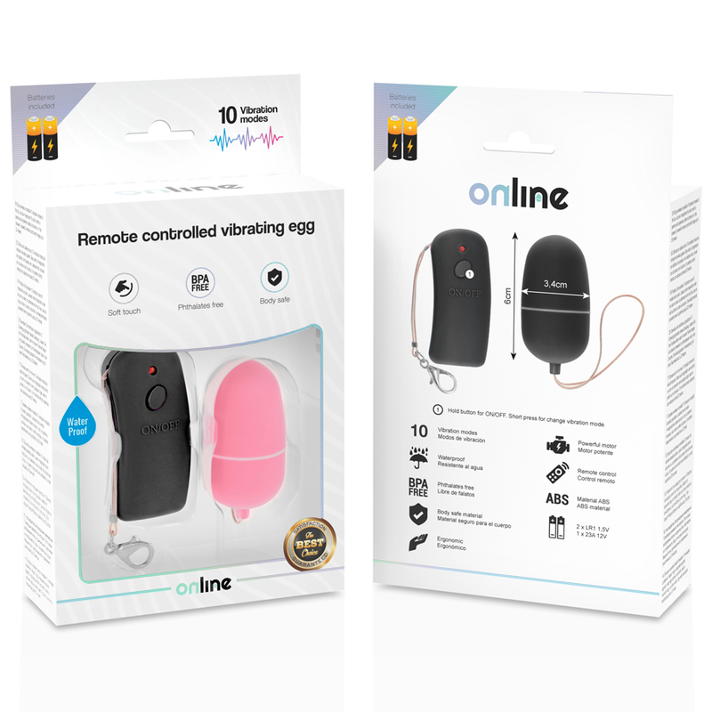 ONLINE - VIBRATING EGG WITH REMOTE CONTROL PINK