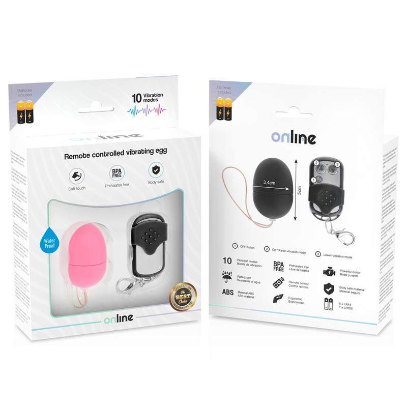 ONLINE - VIBRATING EGG REMOTE CONTROL S PINK