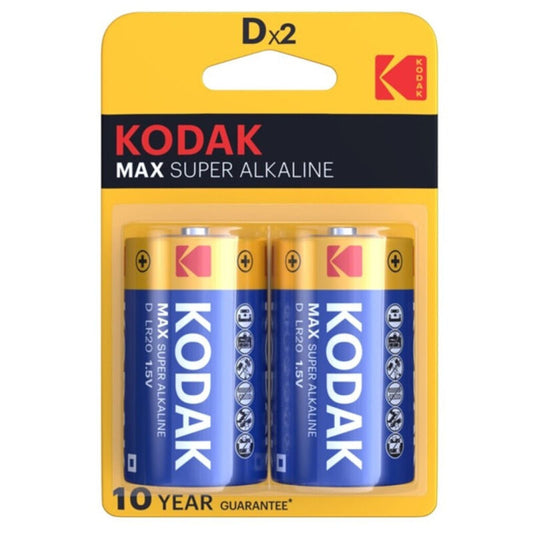 KODAK - MAX D LR20 ALKALINE BATTERY 2 UNIT